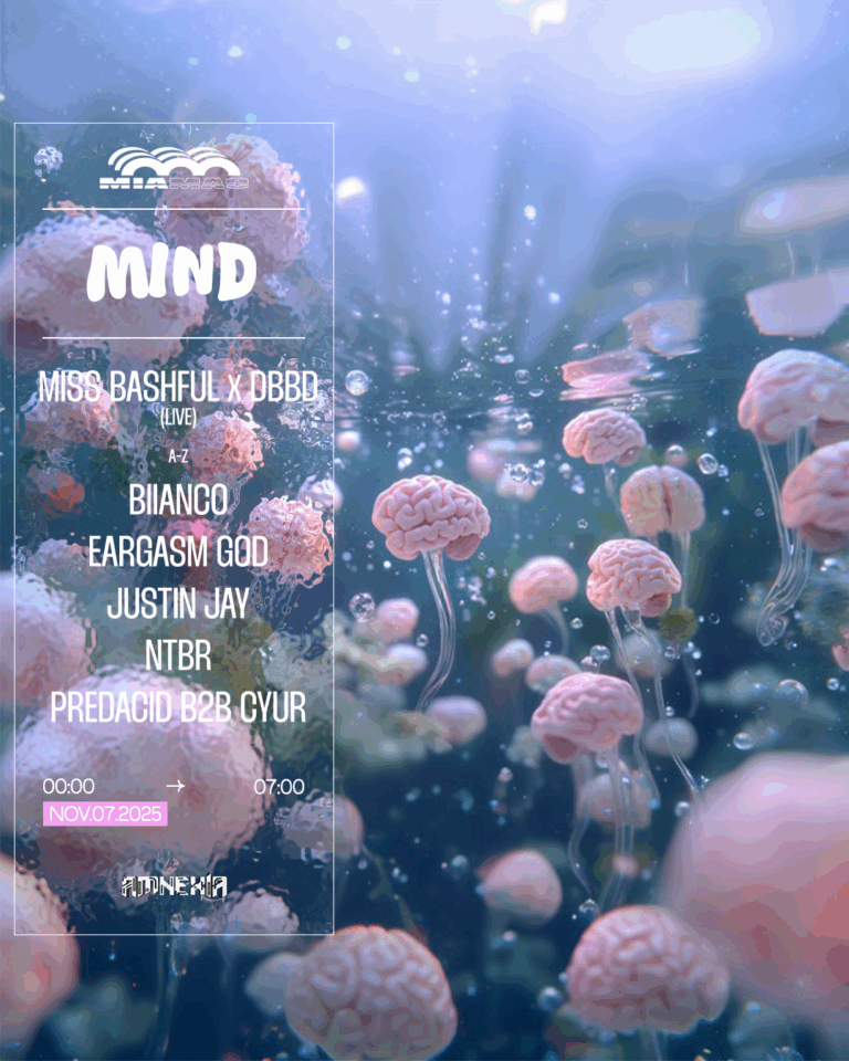 MIND : MISS BASHFUL & DBBD, Eargasm God, Justin Jay, Biianco